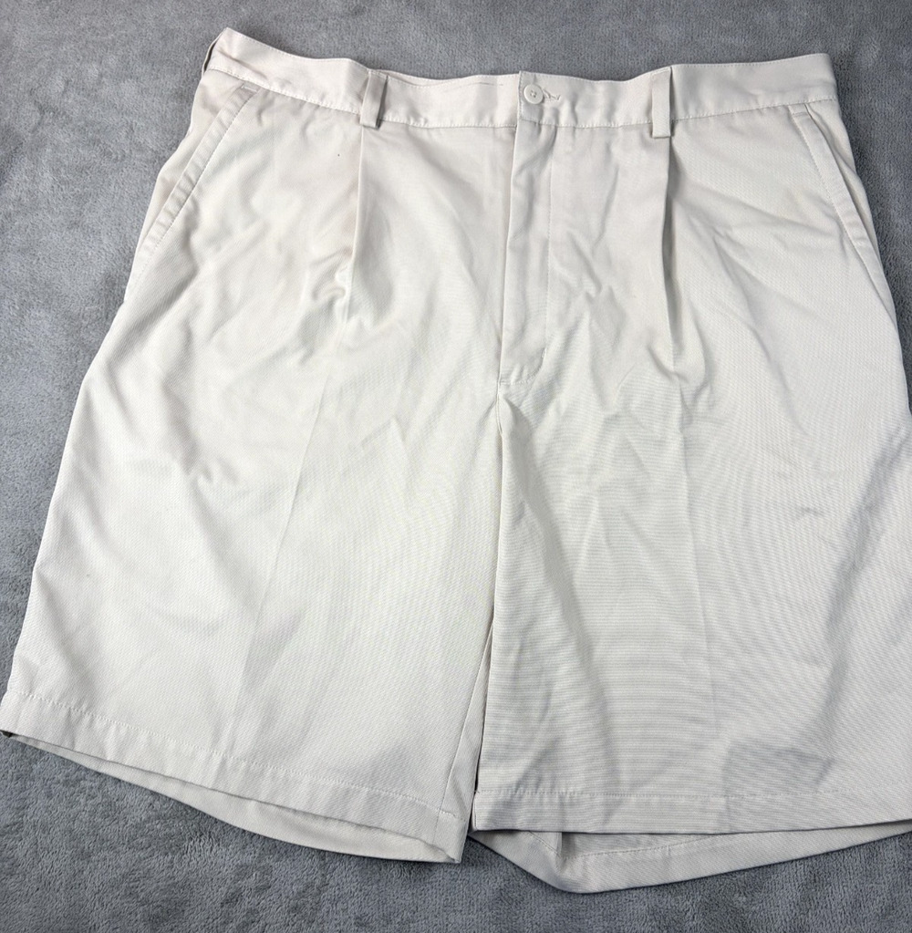 Nike Golf Dri-FIT Shorts Men's 38 Beige Stretch Performance Chino Golf